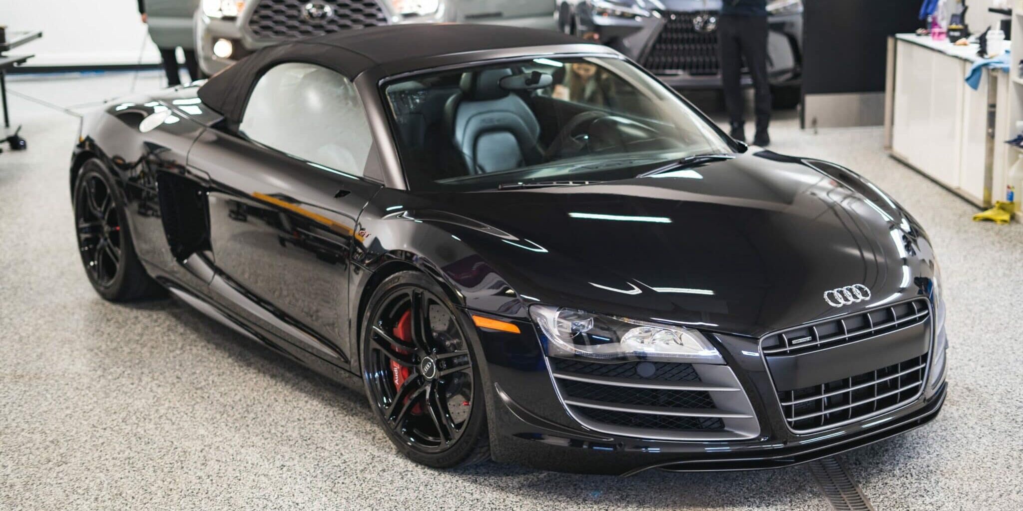 Rare Gated Manual Audi R8 in Edmonton after XPEL PPF and ceramic coating installed