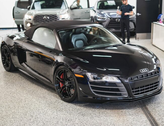 Rare Gated Manual Audi R8 in Edmonton after XPEL PPF and ceramic coating installed
