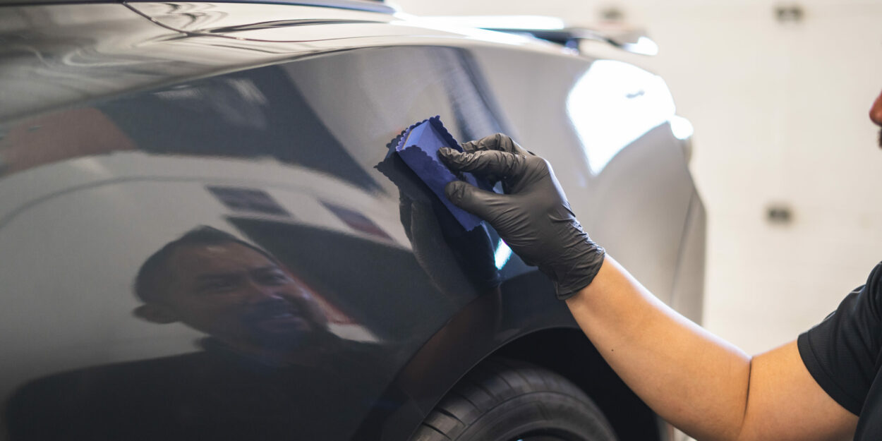 Edmonton Luxury Auto Salon installing Gyeon Ceramic Coating on a Camaro
